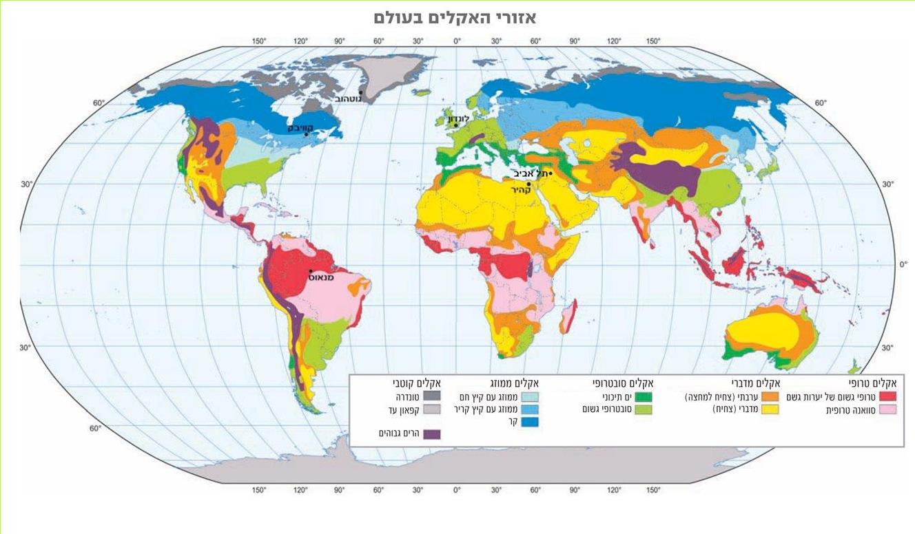 אזורי האקלים בעולם